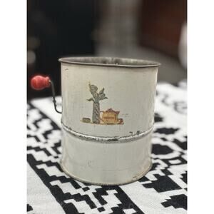 Vintage Flour Metal Hand Sifter Rustic Farmhouse Kitchen Decor